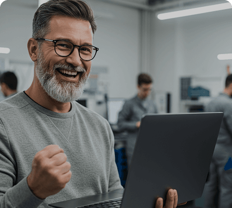 Technician with tablet